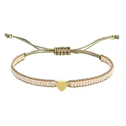Produktbild: KELITCH Freundschaftsarmbänder Herz Perlen Strang Armbänder Charme Armreifen Schmuck Für Damen