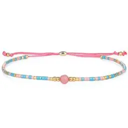 Produktbild: KELITCH Kristall Edelsteine Mix Perlen Freundschaft Armbänder Charme Einstellbar Armband Neue Schmuck (Farbe 1)