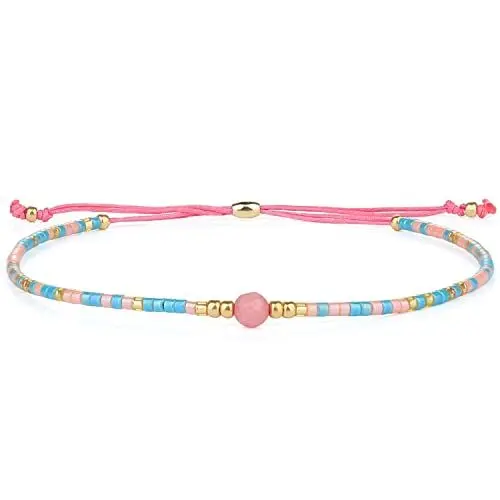 Produktbild: KELITCH Kristall Edelsteine Mix Perlen Freundschaft Armbänder Charme Einstellbar Armband Neue Schmuck (Farbe 1)