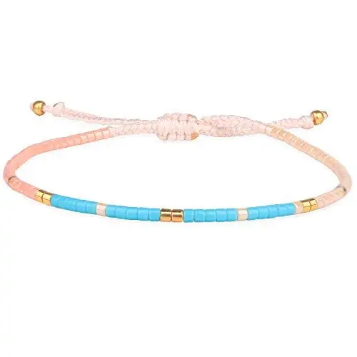 Produktbild: KELITCH Miyuki Perlenarmband Handgemachte Strang Freundschaftsarmbänder Mode Damen Armreifen Schmuck (Lila)