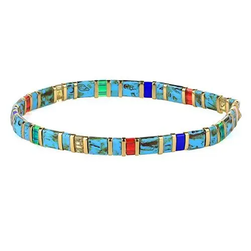 Produktbild: KELITCH Tila Miyuki Perlen Armbänder Bunte Strang Stretch Armbänder Gemischte Freundschaftsbänder - 8F
