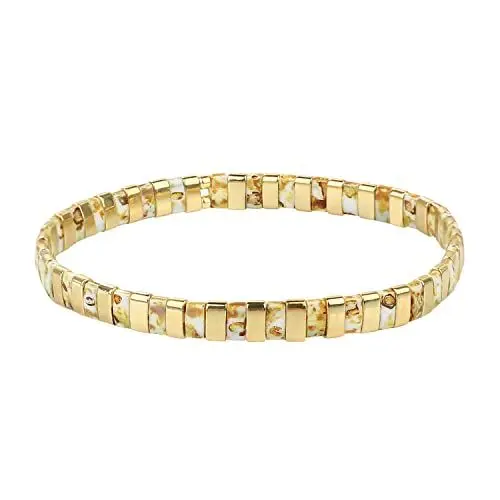 Produktbild: KELITCH Tila Perlen Strecken Armbänder Bunte Freundschaftsarmbänder Stapelbarer Schmuck Damen Armreifen