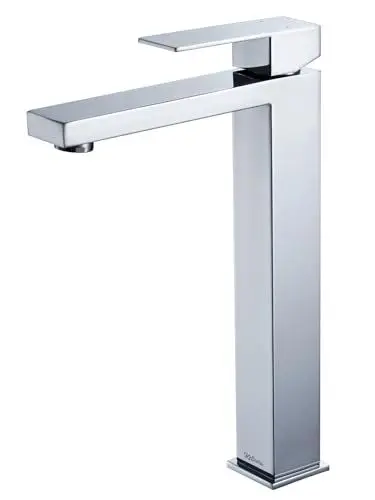 Produktbild: Kelleria Waschtischarmatur Chrom Hoch, Einhebelmischer für Aufsatzwaschbecken Wasserhahn Bad mit Auslauf Höhe 244mm Extra Hoher, Badarmatur Mischbatterie Waschtisch Armatur, Inkl Zubehör