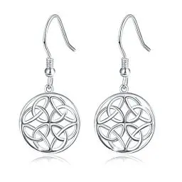Produktbild: Keltische Ohrringe 925 Sterling Silber Damen Keltisch Irish Hängend Ohrringe für Mädchen Keltischer Schmuck Frauen Kinder