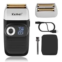 Produktbild: KEMEI Folienrasierer für Männer Elektrischer Rasierer mit Kahlrasur Schnurlose Elektrorasierer mit LED-Anzeige Geschenke zum Vatertag