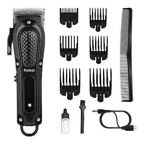 Produktbild: KEMEI Haarschneidemaschine für Männer, professionelles Haarschneidemaschinen-Set, Friseurschneidemaschine zum Haarschneiden und Pflegen, wiederaufladbares Haarschneider-Set für den Haushalt