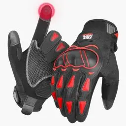 Produktbild: KEMIMOTO Motorradhandschuhe Herren, Motorrad Handschuhe mit Hartem Knöchelschutz, 2 Finger Touchscreen, Atmungsaktive Sporthandschuhe für Mountainbike, Fahrrad Roller, Motorcross, Klettern