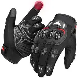 Produktbild: KEMIMOTO Motorradhandschuhe Herren, Motorrad Handschuhe mit Knöchelprotektor und Touchscreen, Sport Handschuhe für Herren und Damen, für Motorrad, Fahrrad, Roller, Jagd