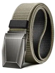 Produktbild: KEMISANT Taktischer Gürtel, Gürtel Herren Arbeitsgürtel Militär Wandern 3,8cm,Schnellverschluss Metallschnalle(Schwarz/Beige,105cm/30-34