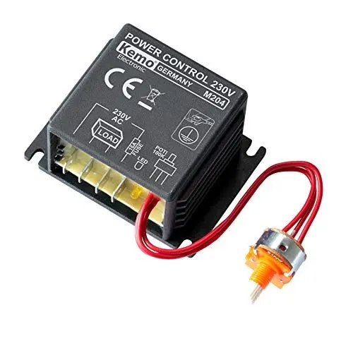Produktbild: Kemo M204 Leistungsregler 230 V, max. 16 A für Heizungen. Regelung von ohmschen Lasten ohne zusätzlichen Entstörbedarf mit Impulsen im Nulldurchgang. Für Heizungen, thermische Schweißmaschinen, Öfen
