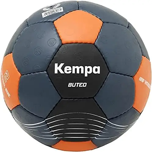 Produktbild: Kempa Buteo Handball Spielball und Trainingsball - optimaler Grip und geeignet für das Spielen mit Harz - Ball für Kinder und Erwachsene, 2, Petrol/orange