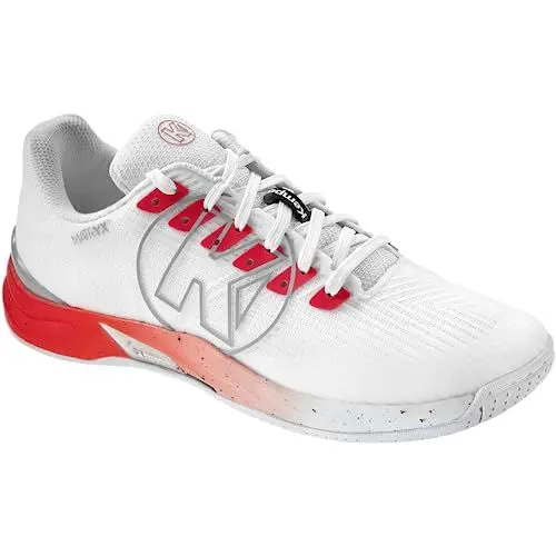 Produktbild: Kempa Damen Attack Pro 2.0 Women Handballschuhe, Sportschuhe, Turnschuhe, weiß/rot, 44 EU