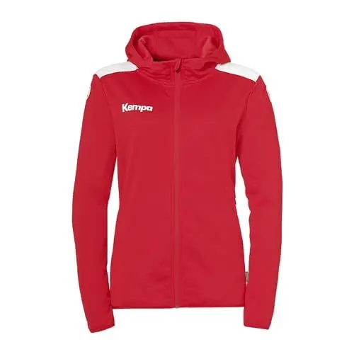 Produktbild: Kempa Damen Emotion 27 Kapuzenjacke Sport-Jacke, Rot/Weiß, XL EU