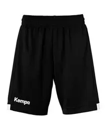 Produktbild: Kempa Damen Player Long Women Kurze Hose Shorts Für Sport Fitness Gym Basketball Handball Jogginghose Mit Elastischem Bund, Schwarz/Weiß, M EU
