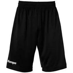 Produktbild: Kempa Herren Player Long Kurze Hose Shorts f r Sport Fitness Gym Basketball Handball Jogginghose mit elastischem Bund, Schwarz/Weiß, L EU