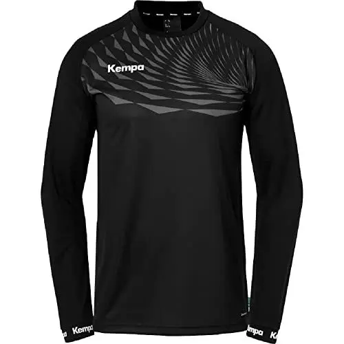 Produktbild: Kempa Herren Wave 26 Longsleeve Jungen Sport Langarmshirt Sport-Pullover, Schwarz/Anthra, XL EU