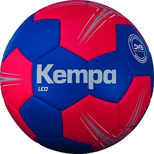 Produktbild: Kempa LEO Handball Trainingsball und Spielball, Handball für Kinder und Erwachsene - strapazierfähig und griffig von Größe 0 bis Größe 3, ocean blau/lighthouse rot, 2