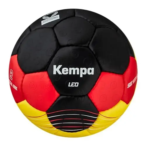 Produktbild: Kempa Leo Handball für Kinder und Erwachsene, schwarz, rot, Gold