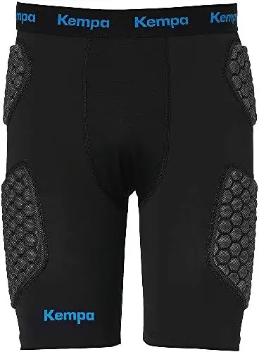 Produktbild: Kempa Protection Shorts, gepolsterte Unterzieh-Shorts für Herren, kurze Protektoren-Hose, Unterzieh-Hose für Handball, Volleyball & Co., schwarz