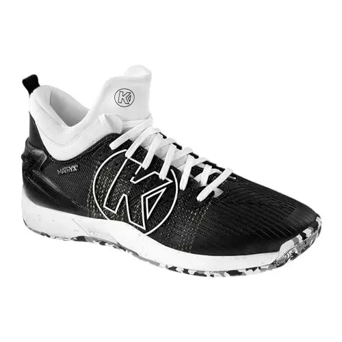 Produktbild: Kempa Unisex Attack Mid Handballschuhe, Sportschuhe, Turnschuhe, schwarz/weiß, 39.5 EU