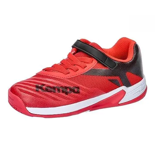 Produktbild: Kempa Unisex Kinder Wing 2.0 Junior Handballschuhe, Sportschuhe, Turnschuhe, Schwarz Rot, 39 EU