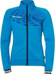Produktbild: Kempa Wave 26 Poly Jacket Women Damen Mädchen Sport Fußball Trainingsjacke Sweatshirt Jacke Sweatjacke - elastisches Trainings-Sweatshirt mit Reißverschluss-Taschen - taillierter Schnitt