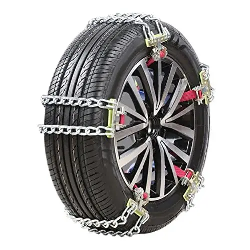 Produktbild: KENANLAN Schneeketten, Mangan Stahl Universal Reifen Schneekette Auto Anti Rutsch Reifenketten Schneeketten Einstellbarer Notfall Verdickt Reifen Traktion Ketten Auto, SUV,