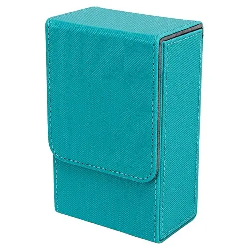 Produktbild: KENANLAN Tarot-Aufbewahrung Sbox mit Sonnenmond-Design Tarot-Karten Box aus PU-Leder Universal Tarot Karten in Standard Größe (Blau Grün)