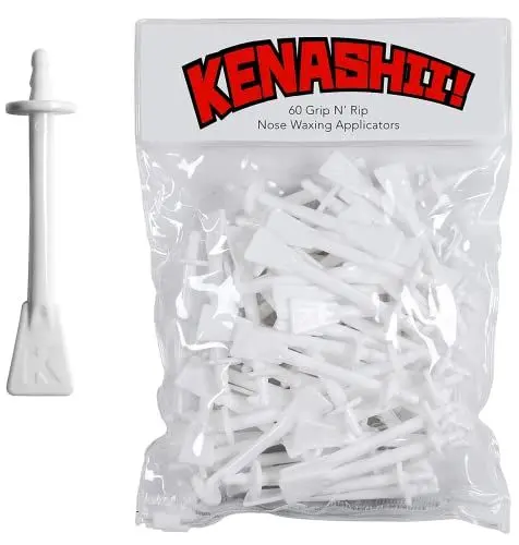 Produktbild: Kenashii Nasenwachs-Applikator-Stifter - Nasenwachs Stäbchen - Nasenwachs Sticks - Nasenwachs Streifen zum Reinigen und Entfernen von Nasenhaaren - Nasenhaarentferner - 60 Stäbchen