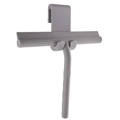 Produktbild: Kenkor Duschabzieher Silikon Abzieher Dusche mit Halterung Badezimmerwischer 21 cm breit Fensterabzieher aus Silikon mit Edelstahl-Kern für Dusche, Badezimmer,Spiegel,Glas-Reinigung,Fliesen (Grau)