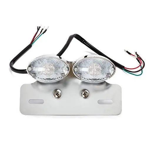 Produktbild: Kennzeichenhalter Ruecklicht Stop Bremslicht E Prüfzeichen Motorrad Chrome
