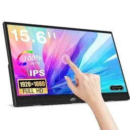 Produktbild: Kenowa 15.6 Zoll Touchscreen Portable Monitor, HDR Tragbarer Monitor 1920x1080 Eye Care IPS Bildschirm mit HDMI USB Typ-C für Raspberry pi/Computer/Laptop/PC/PS3/PS4/Xbox,Externer Monitor