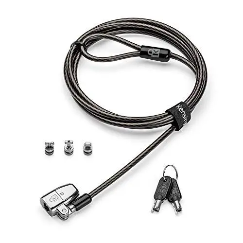 Produktbild: Kensington ClickSafe Universelles 2.0 3-in-1 Laptopschloss, Ideal für alle Laptops mit T-Bar, Nano oder Wedge-Shaped Sicherheits-Slot, K68102EU, Schwarz