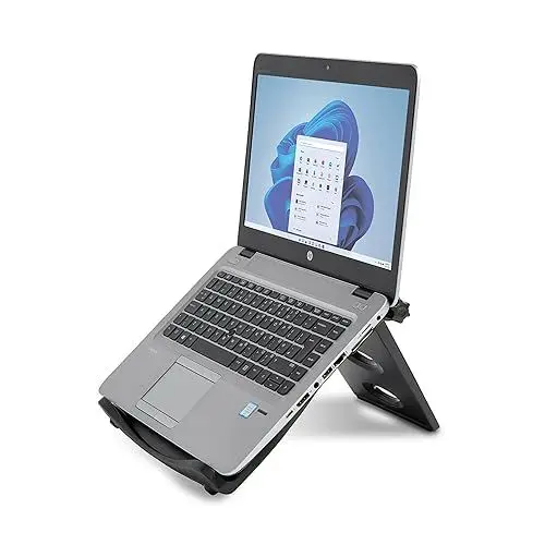 Produktbild: Kensington Easy Riser tragbarer ergonomischer Laptopständer, Für 12 Zoll - 17 Zoll Windows & Mac Geräte, Höhenverstellbar mit SmartFit System, zur besseren Kühlung & Luftzirkulation, K52788WW