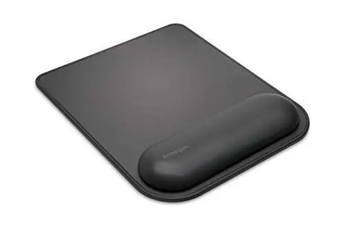 Produktbild: Kensington K52888EU ErgoSoft Mauspad mit Handgelenkauflage, schwarz - Gel-gepolsterte rutschfeste Mausmatte, Ausgerichtete Handgelenksunterstützung, Sicher und komfortabel