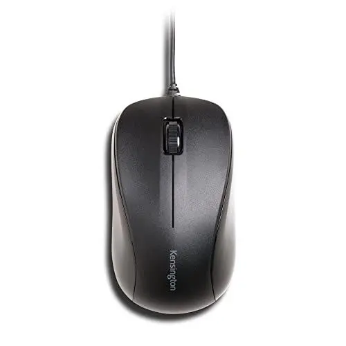 Produktbild: Kensington Kabelgebundene USB 3.0 Maus, ValuMouse, optische USB Desktop Maus mit Kabel, Computermaus mit beidhändigem Design & Scrollrad, ohne Klickgeräusche, Für PC und Mac, Schwarz, K72110EU