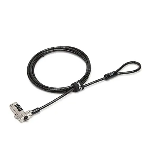 Produktbild: Kensington N17 Kombi-Laptopschloss mit schnittfestem Kabel für Geräte mit Wedge-Shape Sicherheitsslot, ideal für und Alienware Laptops, K68008EU