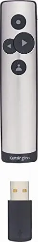 Produktbild: Kensington Presenter, Kabelloser USB-Presenter mit virtuellem Pointer, 15m Reichweite, Ideal für Microsoft PowerPoint, Für PC & Mac, 15 m Reichweite, Ideal für Online-Meetings, Schwarz, K75241EU