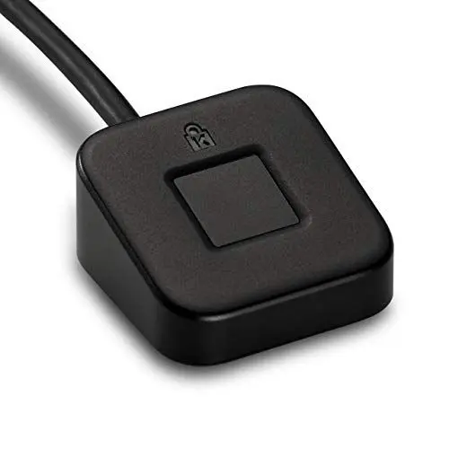 Produktbild: Kensington VeriMark Desktop Fingerprint Key, Biometrische Fingerabdruck-Authentifizierung, Identitätsleser, Erkennungstechnologie für Ihren PC, Schwarz, K62330WW