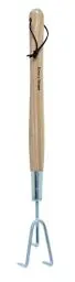 Produktbild: Kent & Stowe Hand 3 Zinken-Grubber lang – Garten-Grubber aus Edelstahl, zum Aufbrechen von Böden, Gartenkralle mit Stiel aus Eschenholz, Länge: 54 cm
