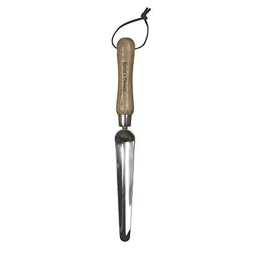 Produktbild: Kent & Stowe schmale Pflanzkelle – Handschaufel aus Edelstahl zum Pikieren und Umpflanzen, Blumen-Kelle mit Griff aus Eschenholz, Länge: 33 cm