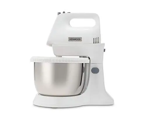 Produktbild: KENWOOD HMP34.A0WH Handmixer mit Ständer 2-in-1 Küchenmaschine Knetmaschine 450W 3,5 L