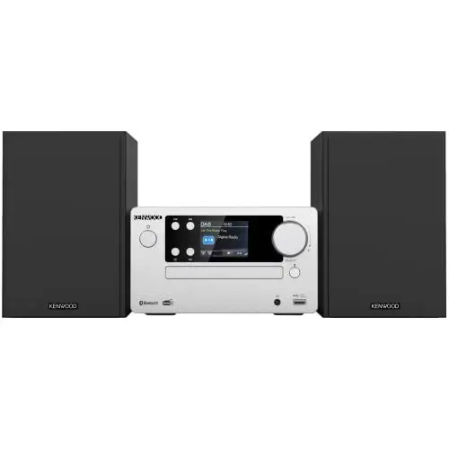 Produktbild: KENWOOD M-725DAB-S - Micro HiFi-System mit DAB+, CD, USB, Bluetooth und TFT-Display, Frosted Aluminum
