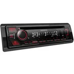 Produktbild: Kenwood KDC-BT450DAB CD-Autoradio mit DAB+ und Bluetooth Freisprecheinrichtung (Hochleistungstuner, Soundprozessor, USB, AUX, Spotify Control, 4x50 Watt, Tastenbeleuchtung rot)