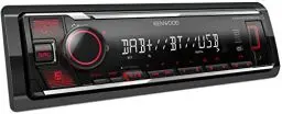Produktbild: Kenwood KMM-BT408DAB - USB-Autoradio mit DAB+ & Bluetooth Freisprecheinrichtung (Soundprozessor, USB, AUX, 1 x Pre-Out 2.5 V, 4 x 50 Watt, Tastenbeleuchtung rot, inkl. DAB+ Antenne)