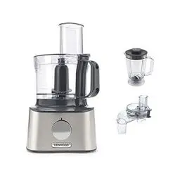 Produktbild: Kenwood Multipro Compact FDM304SS Compact Food Processor, Powerful Kitchen Appliance with 2.1 L Work Container, Acrylic Mixing Attachment, Cube Cutter, Metal Housing, 800 W, Gray