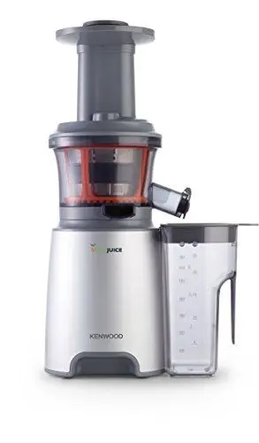 Produktbild: Kenwood PureJuice Entsafter JMP600SI, Slow Juicer für selbstgemachte Säfte, mit niedriger Drehzahl für den Erhalt wichtiger Vitamine, sehr leise im Betrieb, 150 Watt, Silber