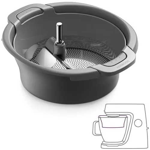 Produktbild: Kenwood Sieb und Passieraufsatz KAT20.000GY, Zubehör für Kenwood Küchenmaschinen, zum Passieren von Obst, Gemüse und Trockenprodukten, Spülmaschinenfest, Grau