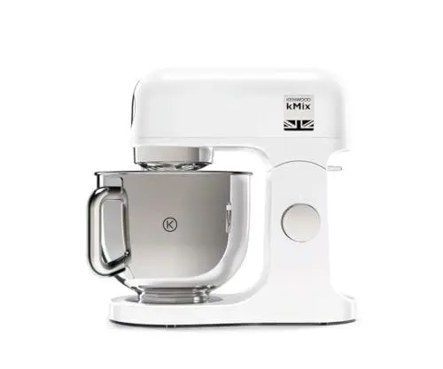 Produktbild: Kenwood kMix KMX750AW Küchenmaschine, 5 l Edelstahl Schüssel, Safe-Use-Sicherheitssystem, Metallgehäuse, 1000 Watt, inkl. 3-Teiligem Patisserie-Set und Spritzschutz, Weiß