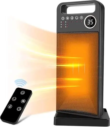 Produktbild: Keramik Heizlüfter Energiesparend Leise, Miavogo 2000W Elektroheizung Mit 3-Stufen-Heizung, Timer-Funktion, Doppelnutzung für Heiß und Kalt, Überhitzungsschutz, für Büro, Wohnzimmer, Schlafzimmer, Bad